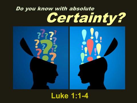 Do You Know with Absolute Certainty